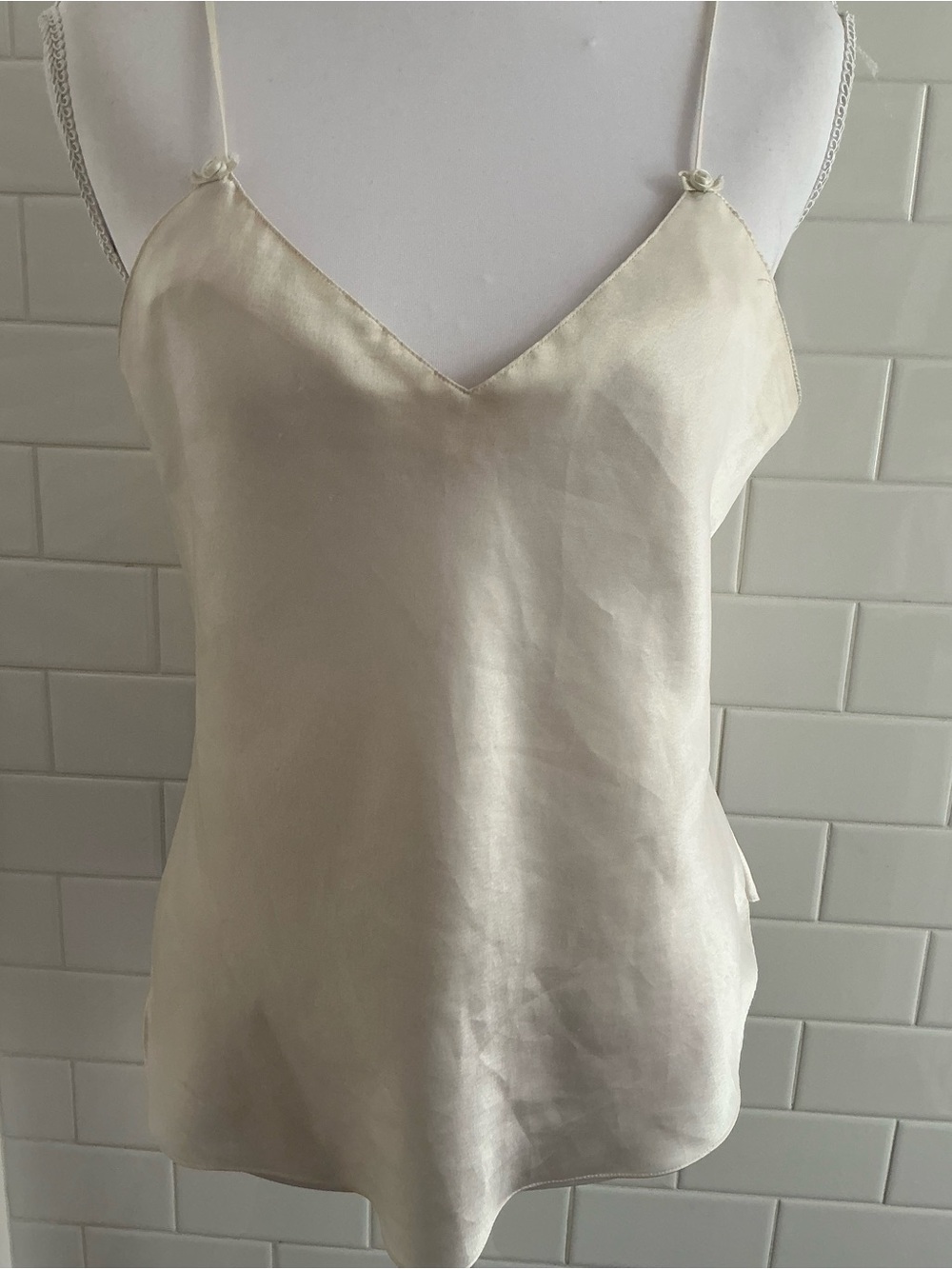 Erika Taylor - Ivory Satin Camisole